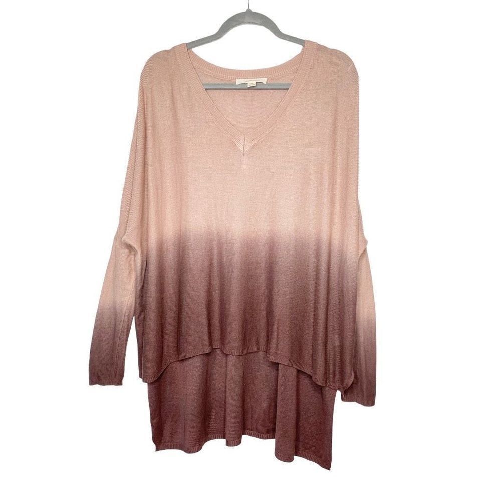 OnetheIsland Ombré Dolman sleeve high low knit top Sz S